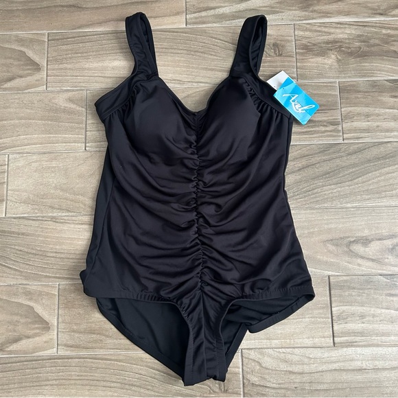 Azul Other - Azul by Maxine of Hollywood Plus Size Black Swimsuit